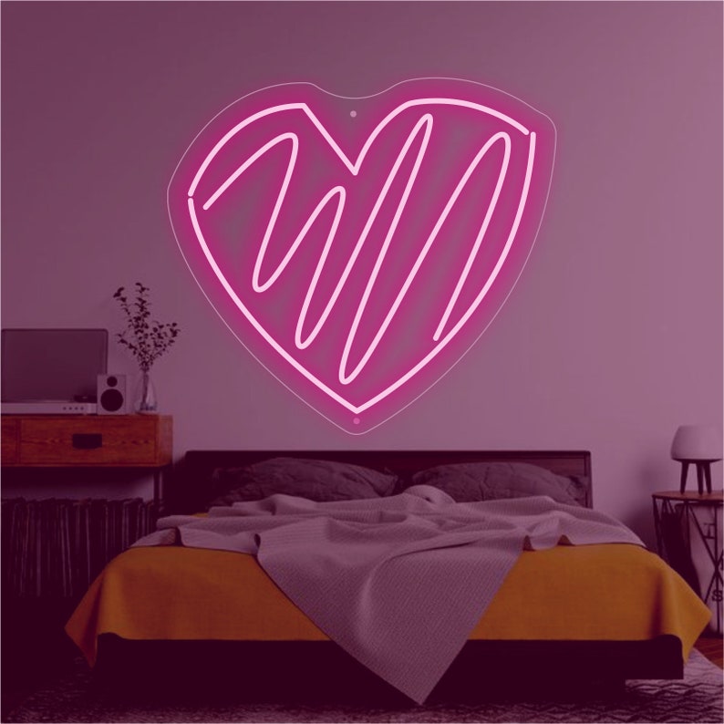 Heart neon sign Custom Home Room Decoration Led Light Neon Personalized heart- shaped neon Led Heart Sign Best Wedding Gift Mother Day Gift