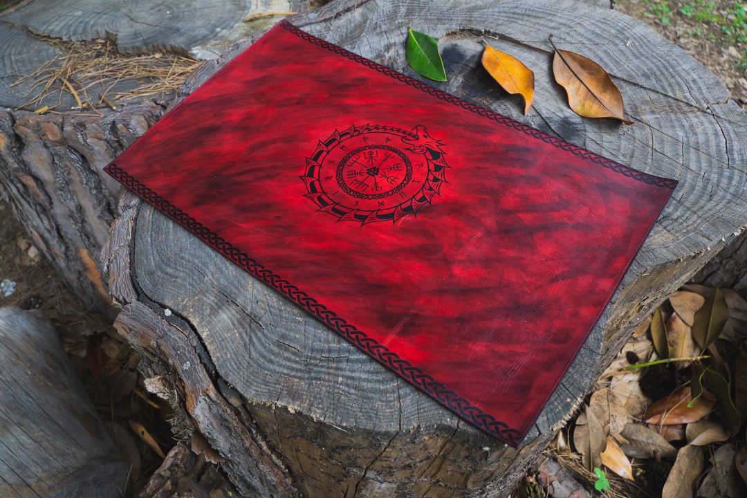 Handmade Playmat Real Leather Mtg red/black Shadow - Etsy