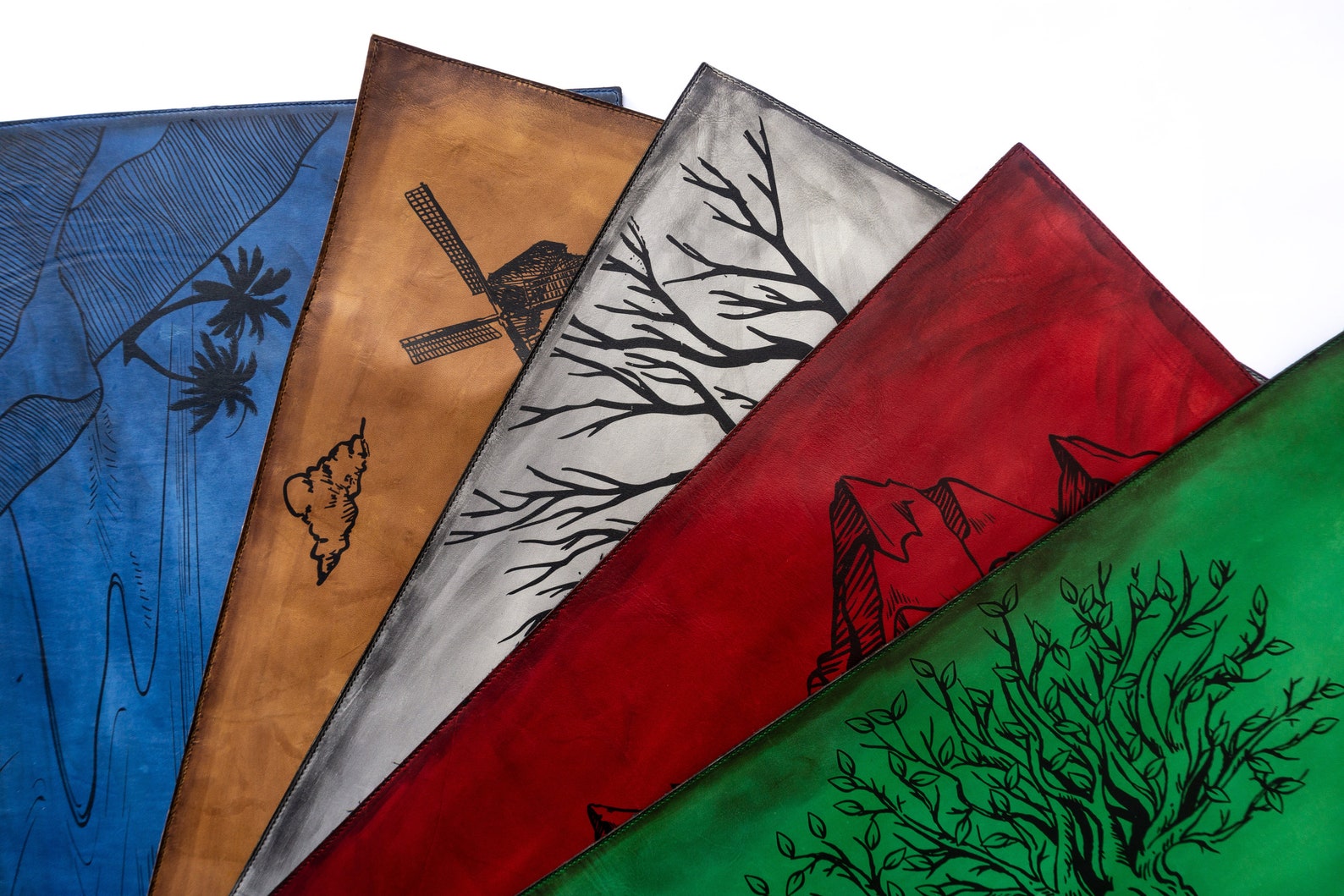 Handmade Real Leather Magic the Gathering Playmat Mountain. - Etsy