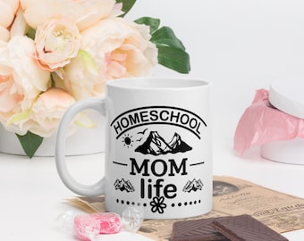 Homeschool Mom Life Coffee Mug, Gift for Homeschool Mom, Homeschooling Tea Cup, Homeschooler Gift Idea
