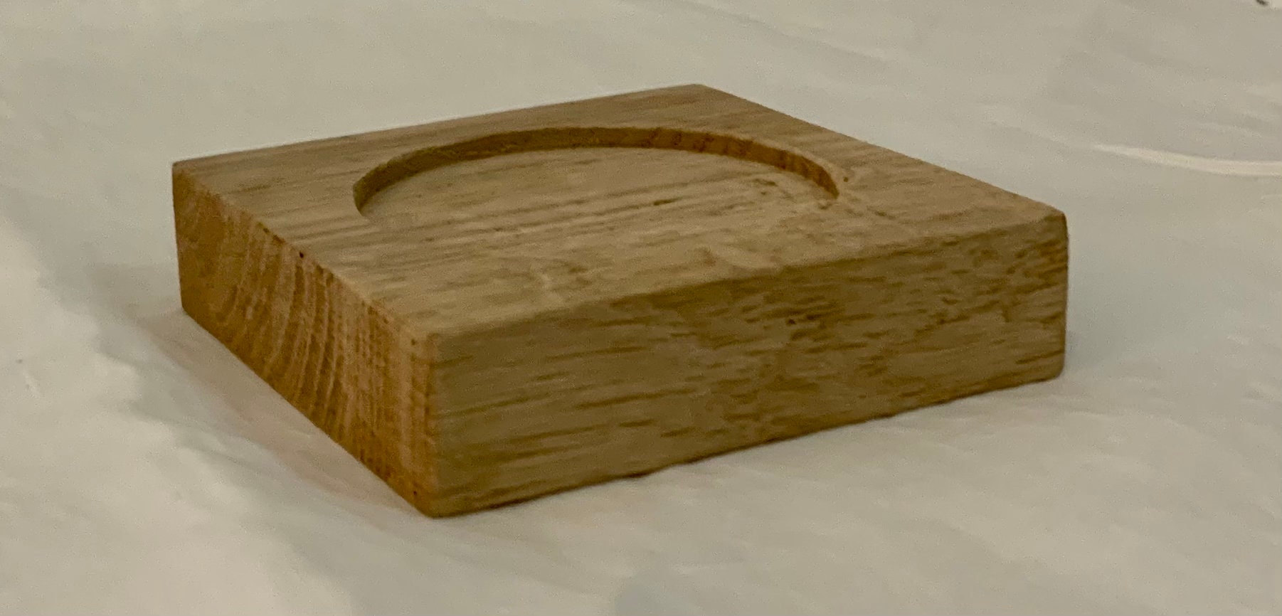 Socle Pour Bougie Bloc en Chêne Massif