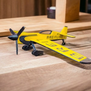 Unieke "MXS-R Breitling" Snap-Fit 3D-geprinte vliegtuigmodelkit - geen lijm, meerdere kleuren, op bestelling gemaakt!