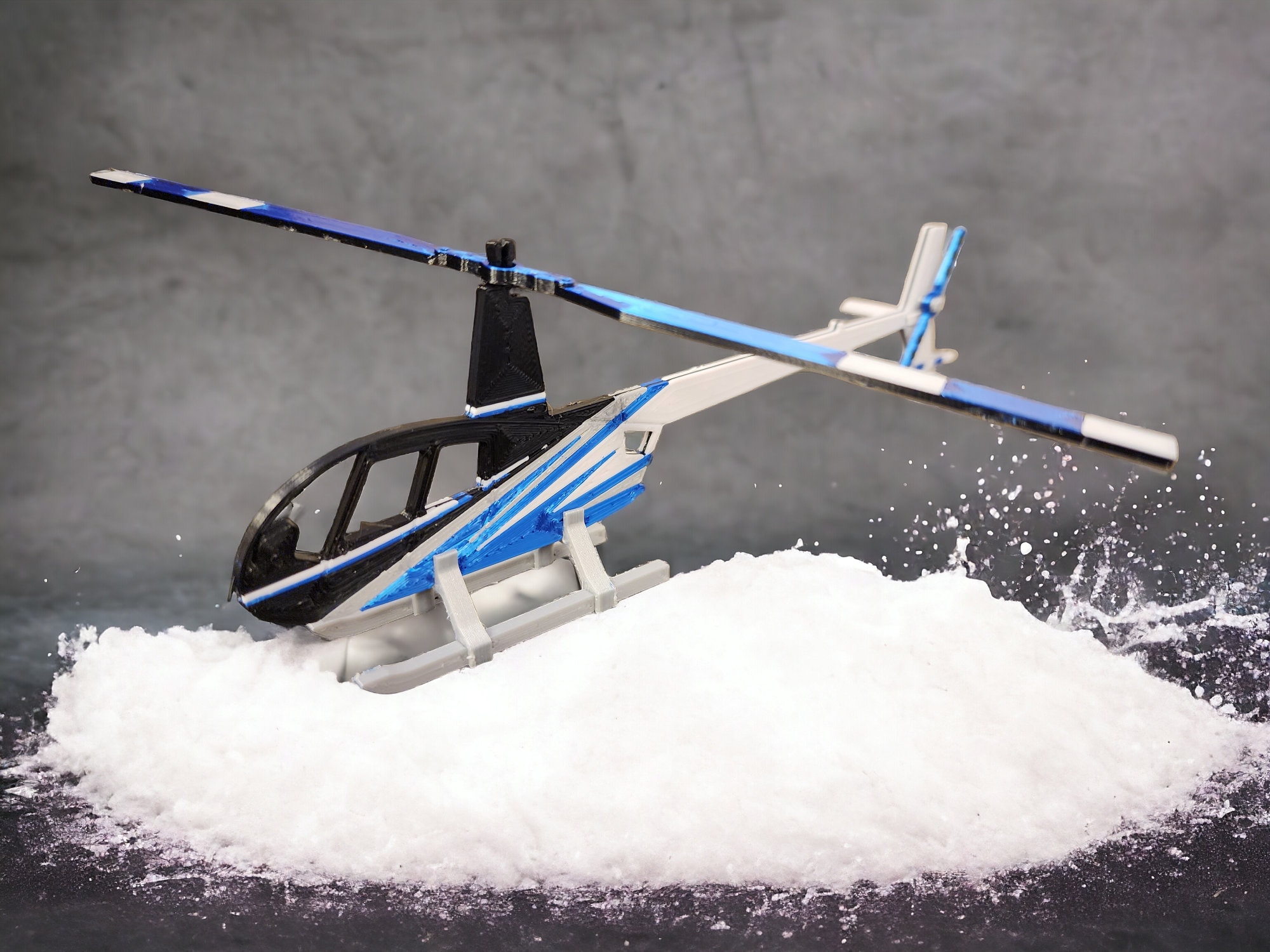 Unique robinson R44 Snap fit 3D Printed Helicopter Model Kit No Glue Multiple Colors Made to order Etsy UK