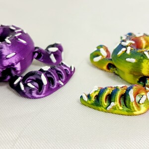 Jouet bébé tortue articulé imprimé en 3D - Figurine de collection peinte à la main