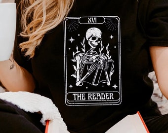 Dark Academia Shirt, Tarot Shirt, Witchy Shirt, Celestial Shirt, Dark Cottagecore Tee, Botanical Shirt, Bookish Shirt, Skeleton Shirt
