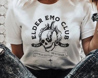 Emo Concert Shirt, Pop Punk Shirt, Emo Forever, Elder Emo TShirt, Shirt for Elder Emo, Stay Sad Club Shirt, It Was Never A Phase Shirt, Emo