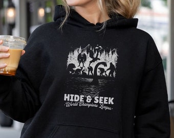 Cryptid Hoodie, Mothman Hoodie, Bigfoot Hoodie, Supernatural Shirt, Sasquatch Shirt, Folklore Shirt, I Want To Believe, Cryptozoology