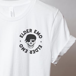 Elder Emo T Shirt, Elder Emo Skull Shirt, Emo Forever Shirt, Shirt for Emo Music Fan, When We Were Young Fest,Pop Punk Music Tee,Concert Tee