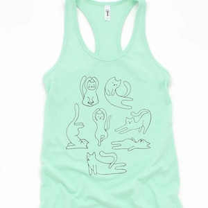 Cat Yoga Tank Top, Yoga Tank Top, Funny Cat Shirt, Meditation Shirt, Namaste Tank, Cat Lovers Shirt, Cat Gift, Yogi Tank, Yogi Tank Top Gift