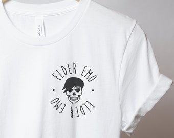 Camiseta Elder Emo Skull, camisa Emo, camisa Elder Emo Pop Punk, camiseta de concierto Emo, camisa When We Were Young Fest, camiseta Emo Forever, música Emo
