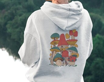 Mushroom Hoodie, Retro Mushroom Sweatshirt, Hippie Mushroom Shirt, Magic Mushroom Hoodie, Mushroom Crewneck Sweatshirt,