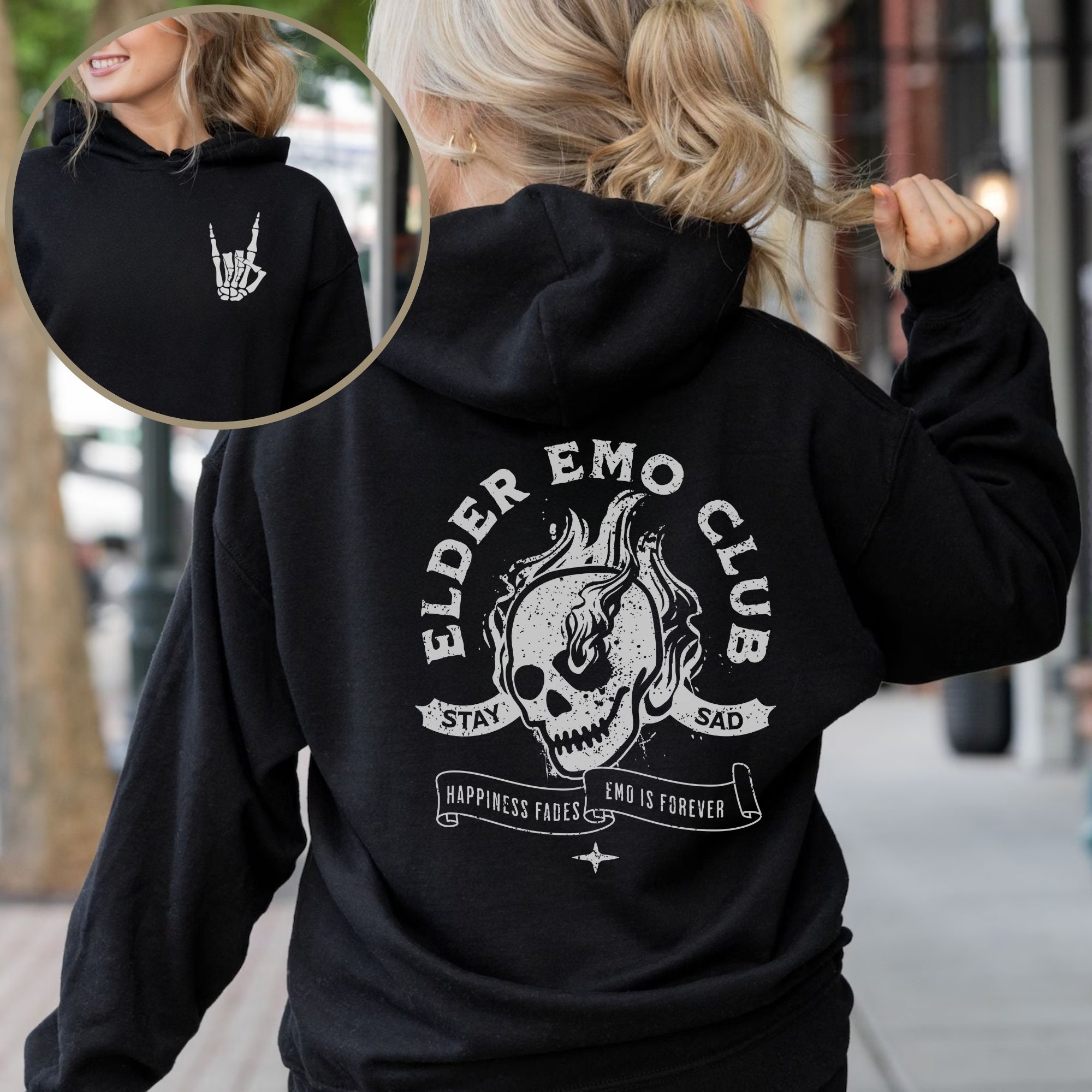 Elder Emo Club Hoodie, Elder Emo Hoodie, Emo Hoodie, Emo