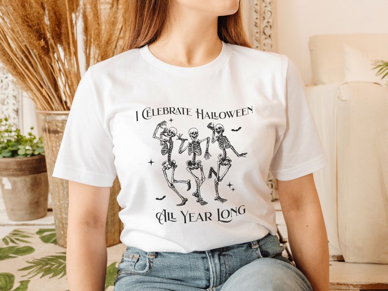 I Celebrate Halloween All Year Round Shirt Halloween Lover Etsy