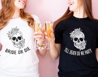 Bride Tribe Shirt Bachelorette party Shirt Rock and Roll Bride Alternative Bachelorette Edgy Wedding Tee Gothic Matching Bridesmaid Outfit
