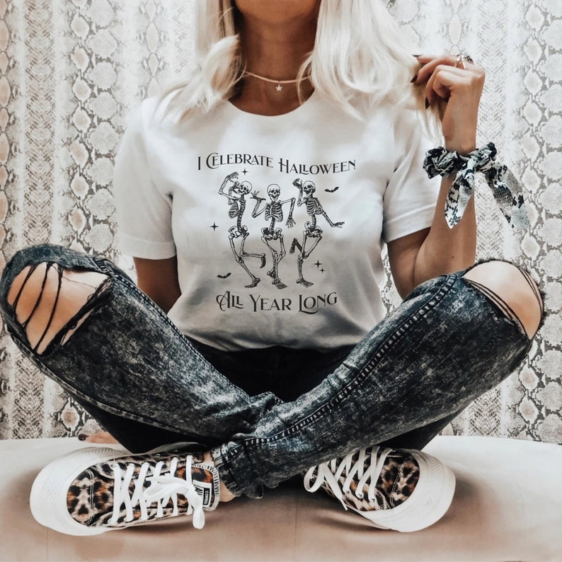 I Celebrate Halloween All Year Round Shirt Halloween Lover Etsy