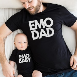 Emo Family Shirt Set, Gift For New Baby, Emo Parents Shirt, Emo Parent, Gift for New Parent, Emo Mom Shirt, Emo Dad Shirt, Pop Punk Parent