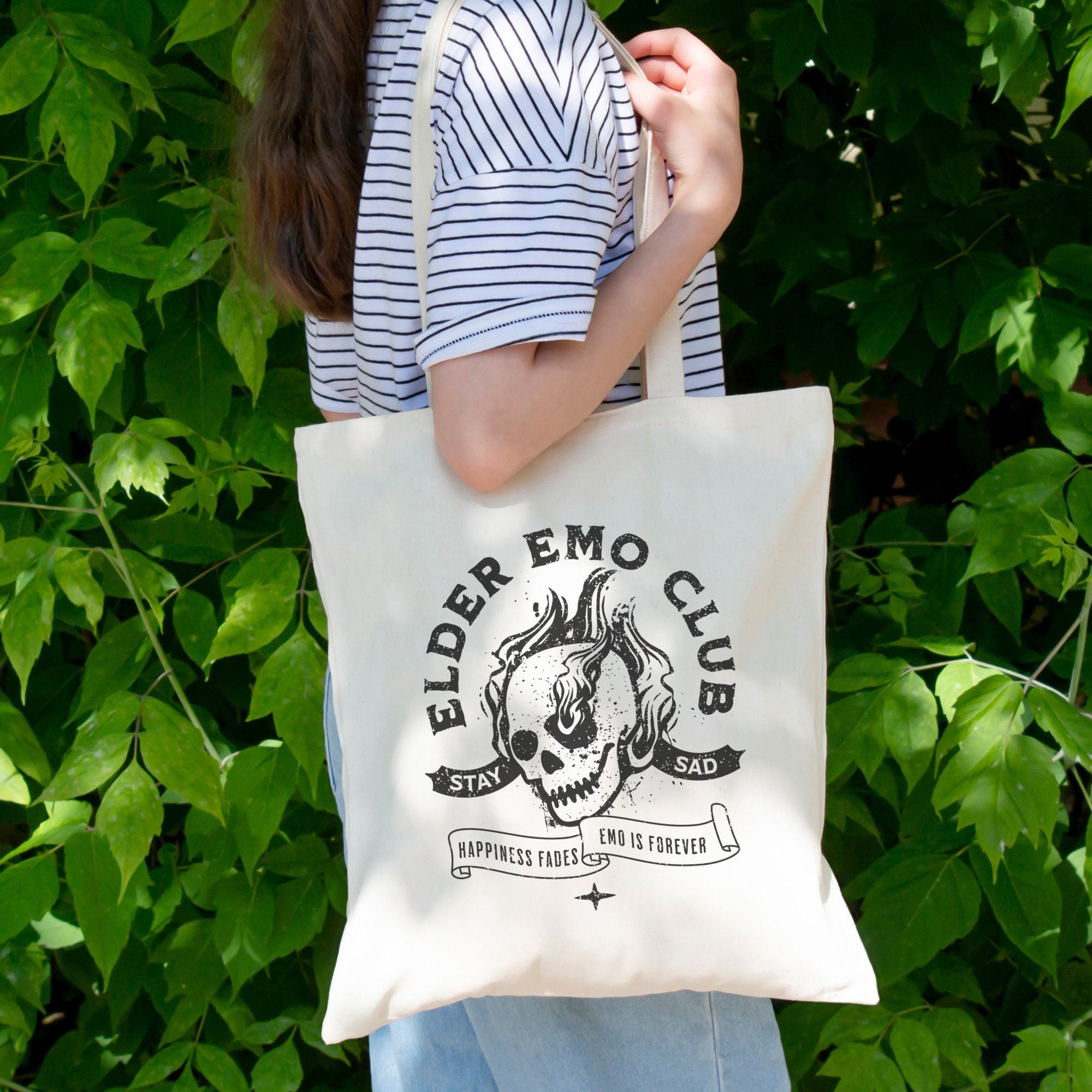 Emo Tote Bag Elder Emo Club Gift Concert Tote Bag Punk Tote Bag Skull Tote Bag Goth Tote Bag Gift for Emo Emo Music Gift Emo Outfit Etsy