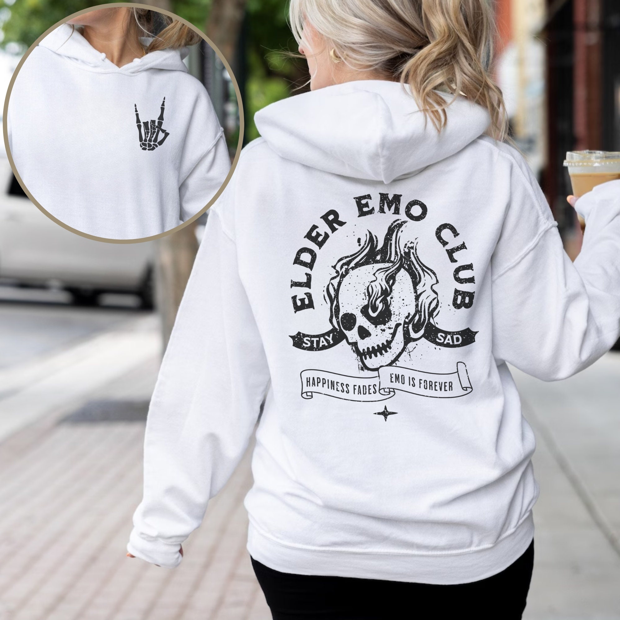 Elder Emo Club Hoodie, Elder Emo Hoodie, Emo Hoodie, Emo Clothing