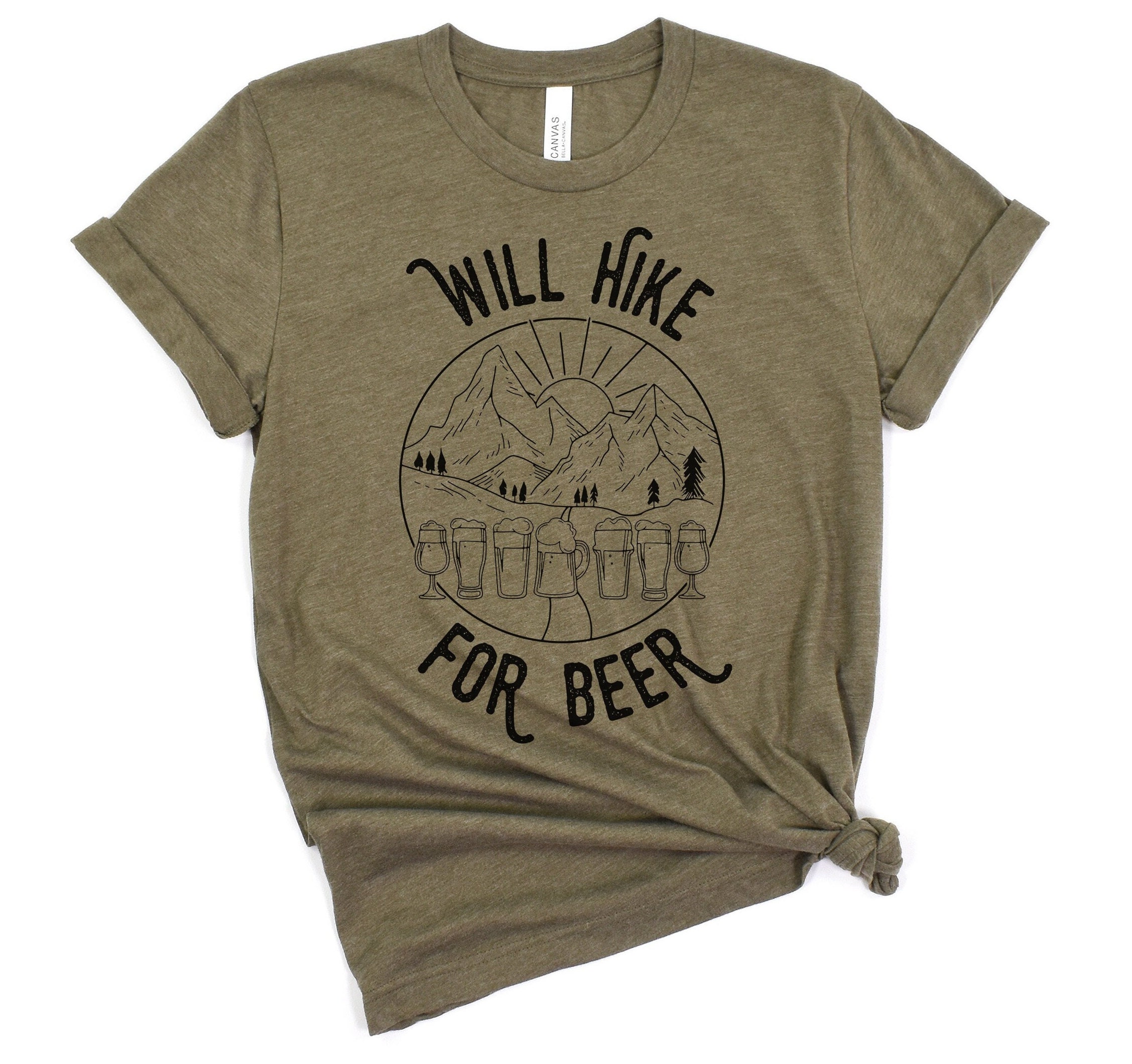 Will Hike for Beer Tee, Hiking Shirt, Beer Lover Shirt, Craft Beer Shirt,  Gift for Beer Lover, Outdoorsy Shirt, Hiking Beer Shirt, Beer Snob -   Denmark