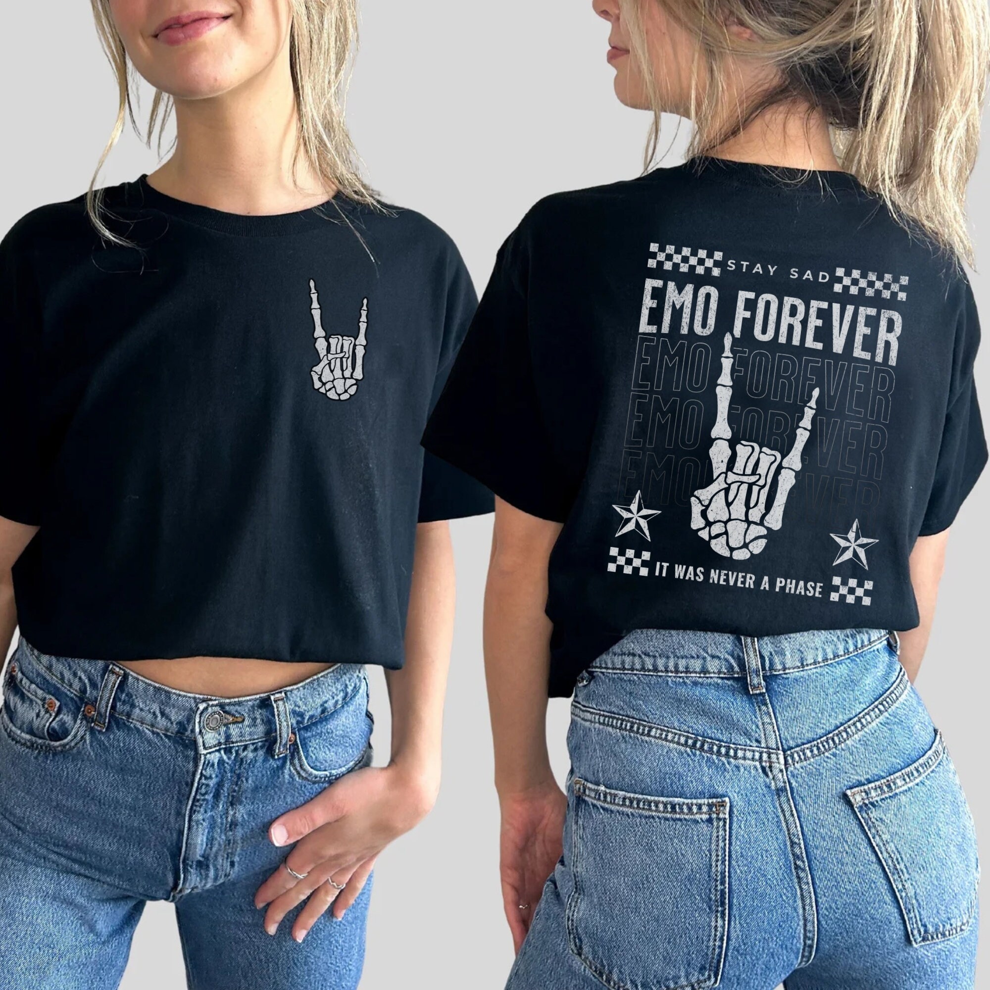 Elder Emo Shirt, It Was Never A Phase, Emo Concert Shirt, Emo Clothing, Emo Outfit, Stay Sad, Emo Festival Shirt, WWWY Shirt, Emo Nite Shirt
