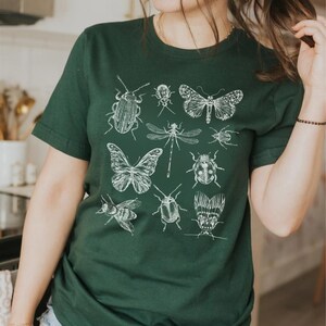 Bug Shirt, Entomology Shirt, Insect Shirt, Dark Academia Shirt, Moth Shirt, Goblincore Shirt,