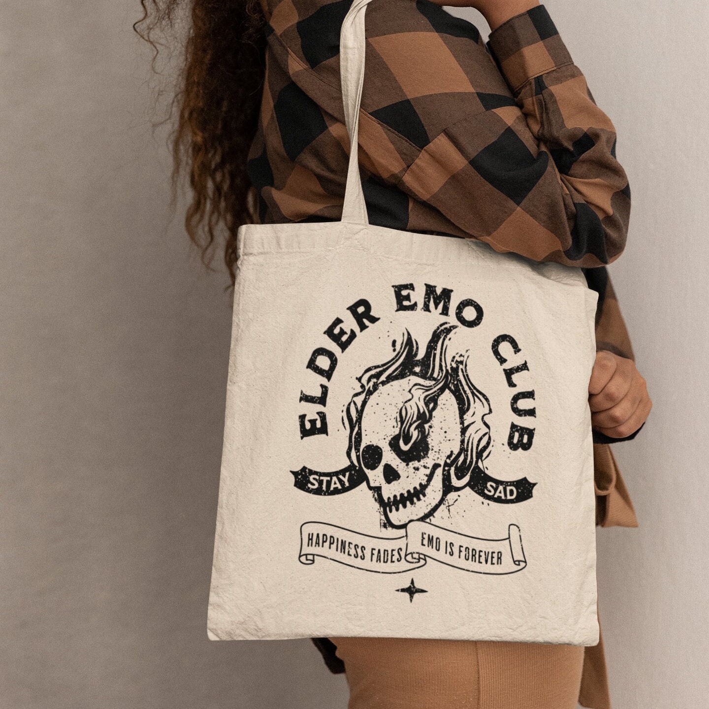 Emo Tote Bag Elder Emo Club Gift Concert Tote Bag Punk Tote Bag Skull Tote Bag Goth Tote Bag Gift for Emo Emo Music Gift Emo Outfit Etsy