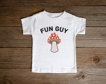 Fun Guy Toddler Mushroom Shirt, Fungi Mushroom Shirt, Outdoorsy Toddler Tee, Nature Toddler Shirt, Mushroom Shirt for Kids,Kids Mushroom Tee