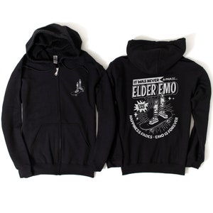 Emo Zip Up Hoodie, It Was Never A Phase, Emo Concert Hoodie, Emo Clothes, Emo Band Hoodie, Skateboarding Zip Up Hoodie, Elder Emo Jacket