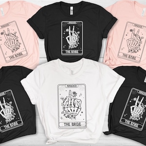 Tarot Bride, Tarot Bachelorette, Tarot Card Bridal Party, Witchy Bachelorette Shirts, Halloween Wedding Shirt, Gothic Wedding Shirt