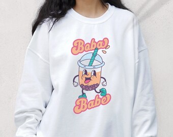 Boba Sweatshirt, Boba Tea Sweatshirt, Bubble Tea Sweatshirt, Boba Shirt, Bubble Tea Shirt, Boba Gift, Kawaii Sweatshirt, Boba Tea Gift