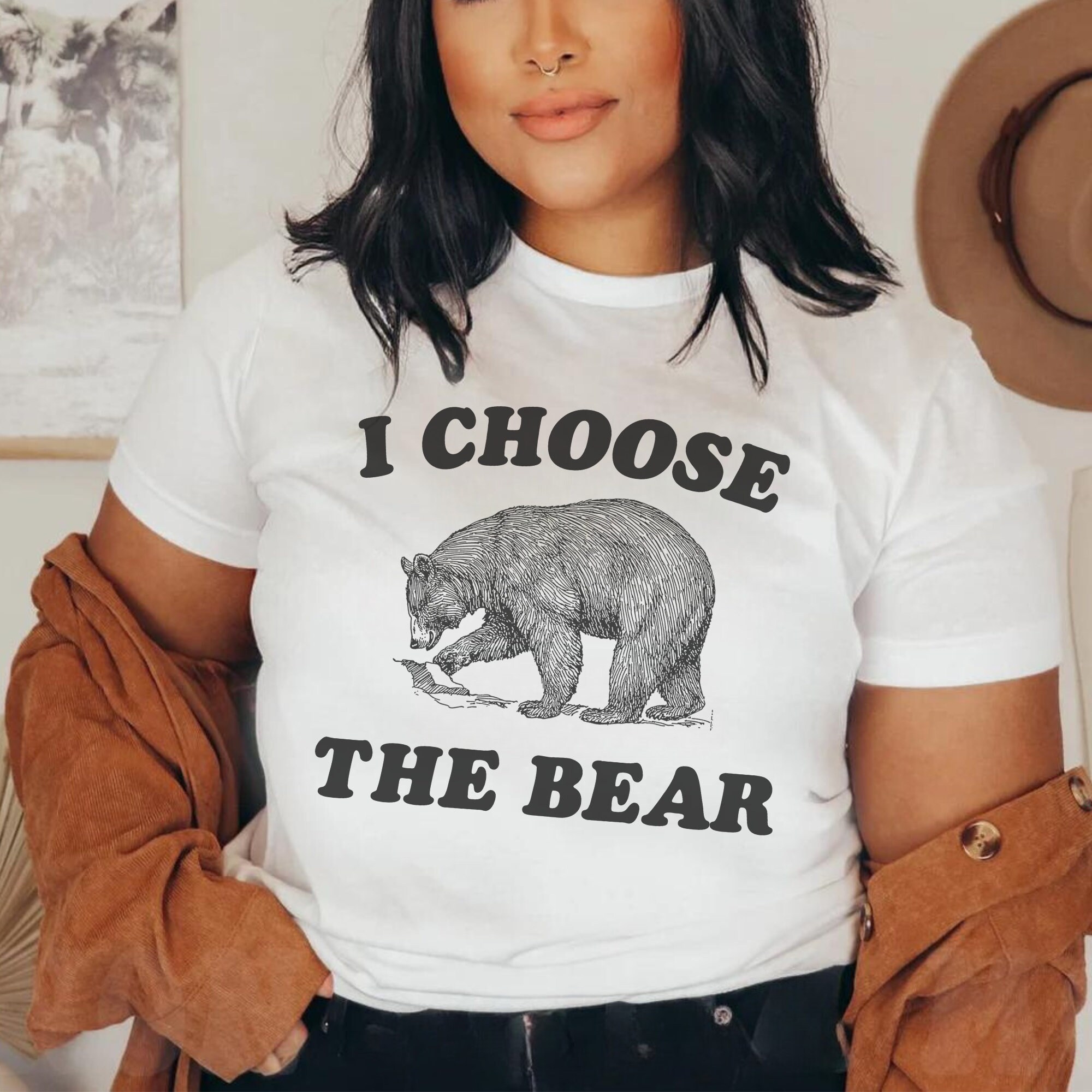I Choose The Bear Shirt, Team Bear Shirt, Bear Vs Man, fuck the patriarchy, Womens Rights Shirt, Female Empowerment Shirt, Medusa Shirt