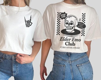 Elder Emo Shirt, Emo Concert Outfit, Emo Gift, Emo Tees, Emo T-Shirt, It Was Never A Phase, Emo Forever, Goth Emo Tee, Emo Clothing, WWWY