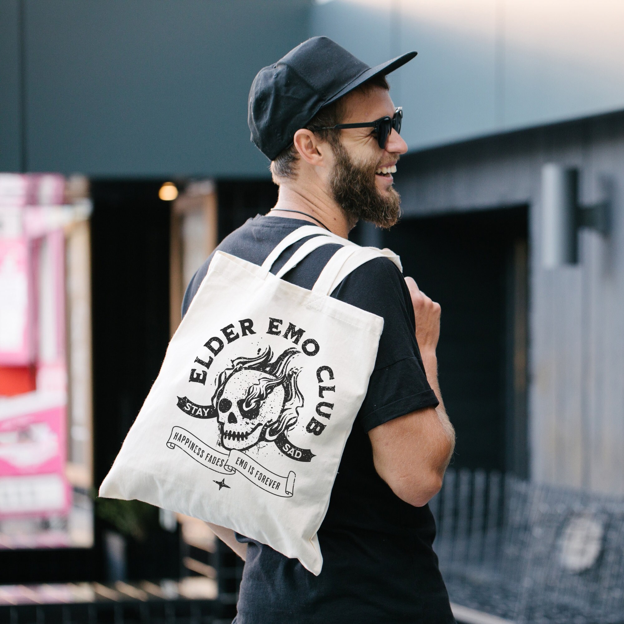Emo Tote Bag, Elder Emo Club Gift, Concert Tote Bag, Punk Tote Bag 