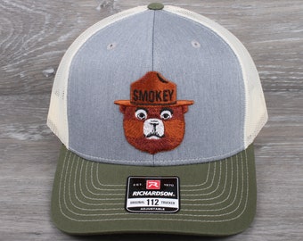 Smokey the Bear Patch on a Richardson 112 Trucker Snapback Hat