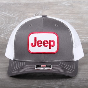 Vintage Jeep Patch on a Richardson 112 Trucker Snapback Hat