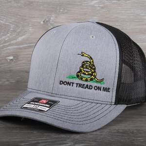 Don&#39;t Tread on Me Embroidered on a Richardson 112 Trucker Snpaback Hat