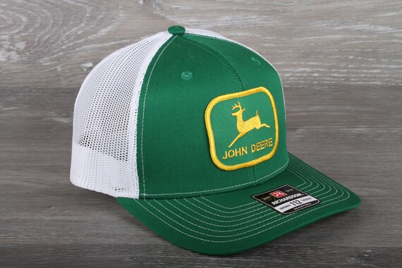 John Deere Green Patch on a Richardson 112 Trucker Snapback Hat