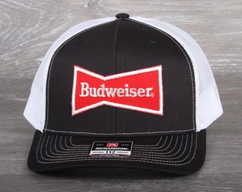 Vintage Budweiser Beer Patch on a Richardson 112 Trucker Snapback Hat