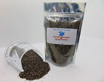 Chia Seeds For Sprouting Microgreens, Cool Beans N Sprouts Brand