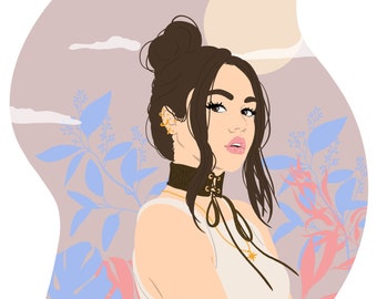 Anpassat digitalt porträtt från foto – Personlig konstnärlig illustration