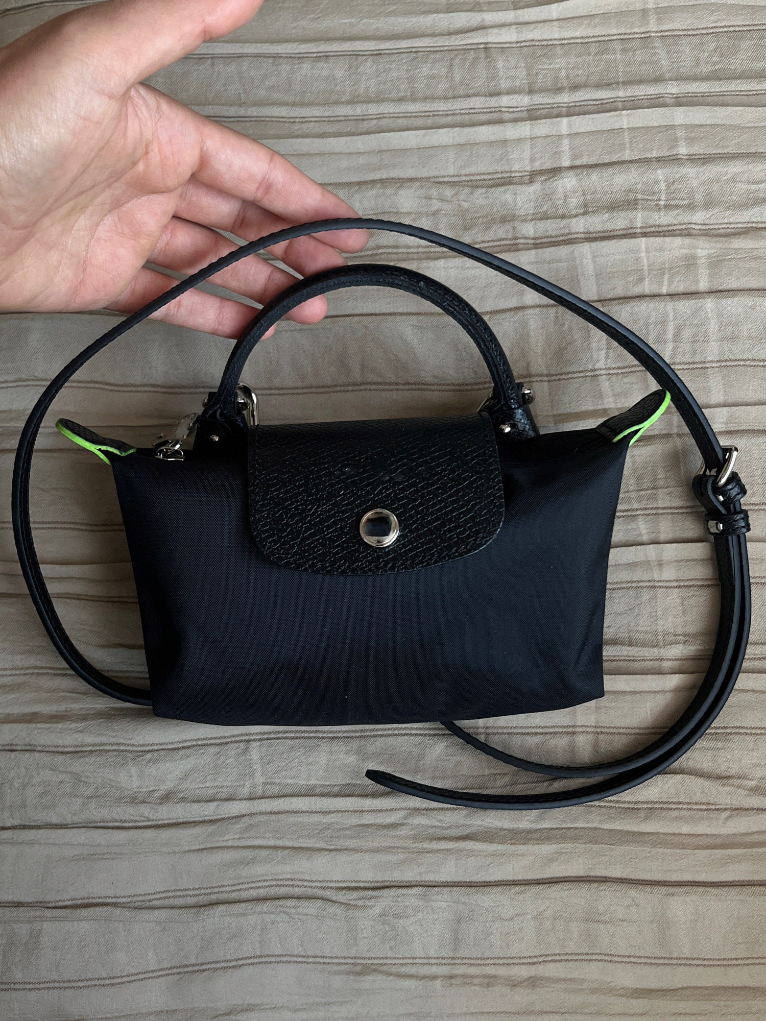 Le Pliage Neo Black Nylon Clutch Bag