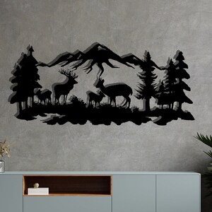 Metall Hirsch und Natur Dekor,Wandkunst,Familie,Baum Leidenschaft,Geschenk für Ihn,Black Friday Deals,Geschenkideen,personalisiert,Home Living,Yoga,Musik,Karte