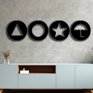 Squid Game uitnodiging Metal Wall Art, Home Living, Geometrisch Decor, Minimalistisch, Cadeau voor hem, Koreaanse Serie, Spelen, Kamer, Gepersonaliseerd, Kaart, Wereld