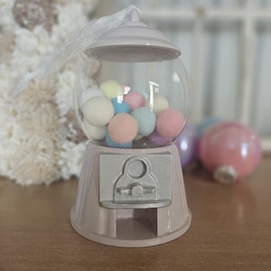 Personalized Lavender Mini Gumball Machine, Gumball Machine Christmas Tree Ornament, Decorative Mini Gumball Machine Accessories