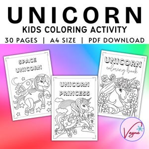 Unicorn Coloring Pages - 30-Page Printable Coloring Book (A4 PDF)