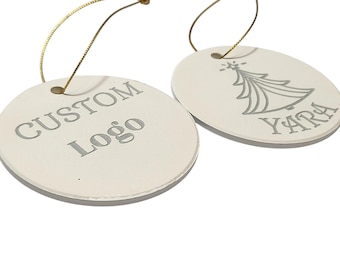 Custom Logo Ornament, Personalized Christmas Keepsake