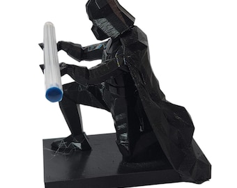 3D Printed Darth Vader Pen Holder: Kneeling Star Wars Desk Decor