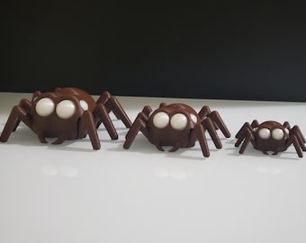 3D Printed Spider Fidget Toy: Spooky Desk Companion with Glowing Eyes