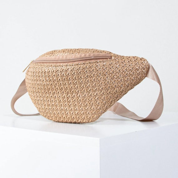Straw Fanny Pack Handmade Vacay Fanny Pack Etsy