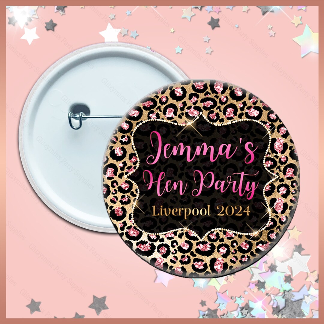 Personalised PIN BADGE Button, Hen Party Do, Team Bride, Sized 58mm ...